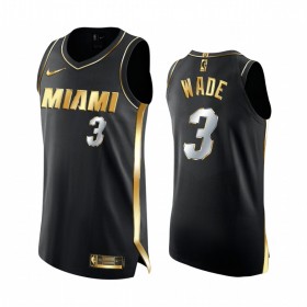 NBA Miami Heat Trikot Dwyane Wade 3 2020-21 Schwarz Golden Edition Swingman - Herren